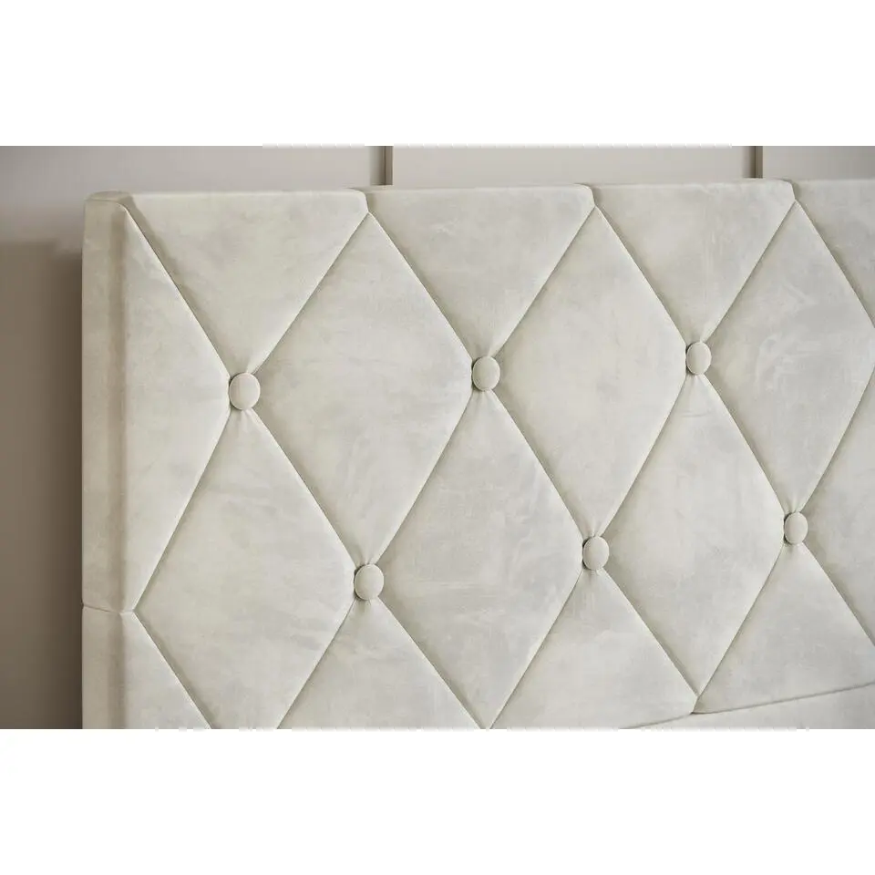 Meubella - Eenpersoonsbed Hernandez - Beige 90x200 cm - Met gaslift