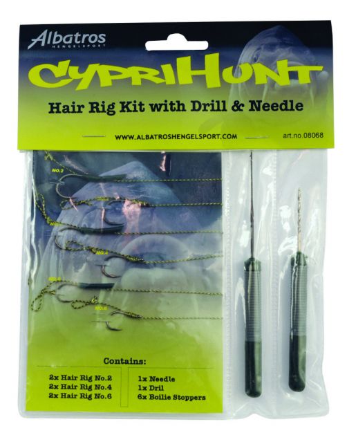 Cyprihunt Cyprihunt Hair Rig Kit&Needle&Drill - Onderlijnen - Maat 2-4-6
