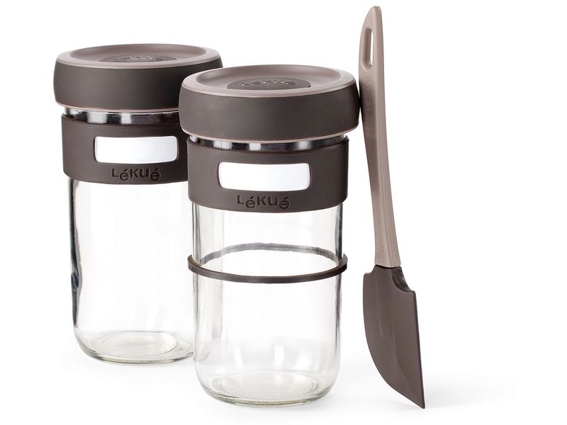 Lékué Sauerteigglas 0.7 l, Glas, 2 Stück Sauerteig-Starter-Kit