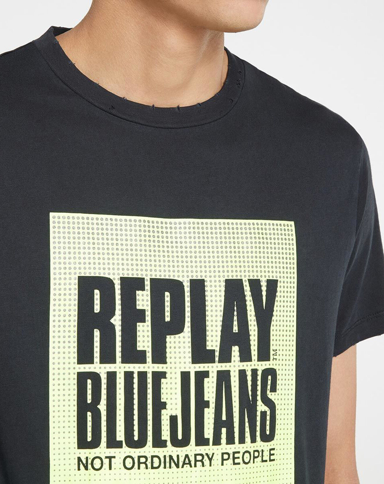 Replay T-Shirt box logo noir