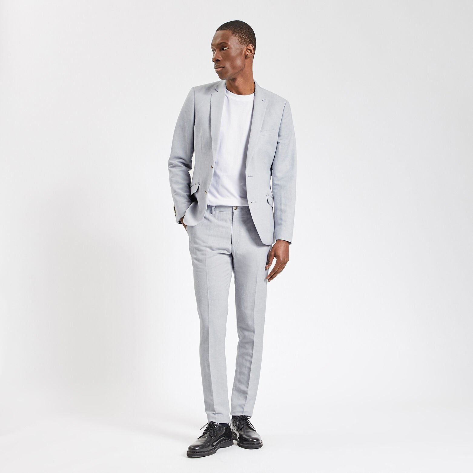 Pantalon de costume slim Bleu clair
