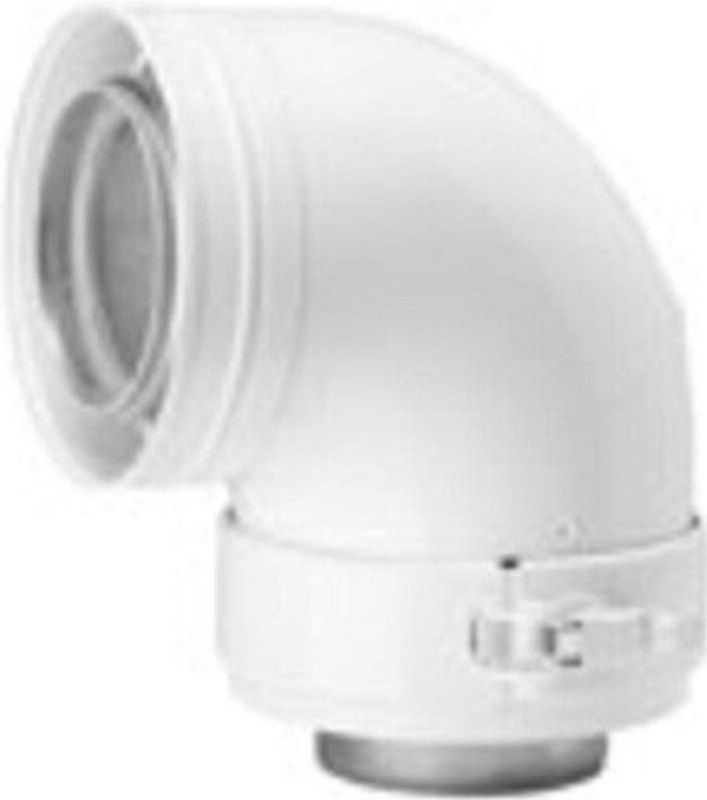 Muelink & Grol - Alu Fix - Concentrische Bocht - 90° - 80/125mm - Wit - Aluminium