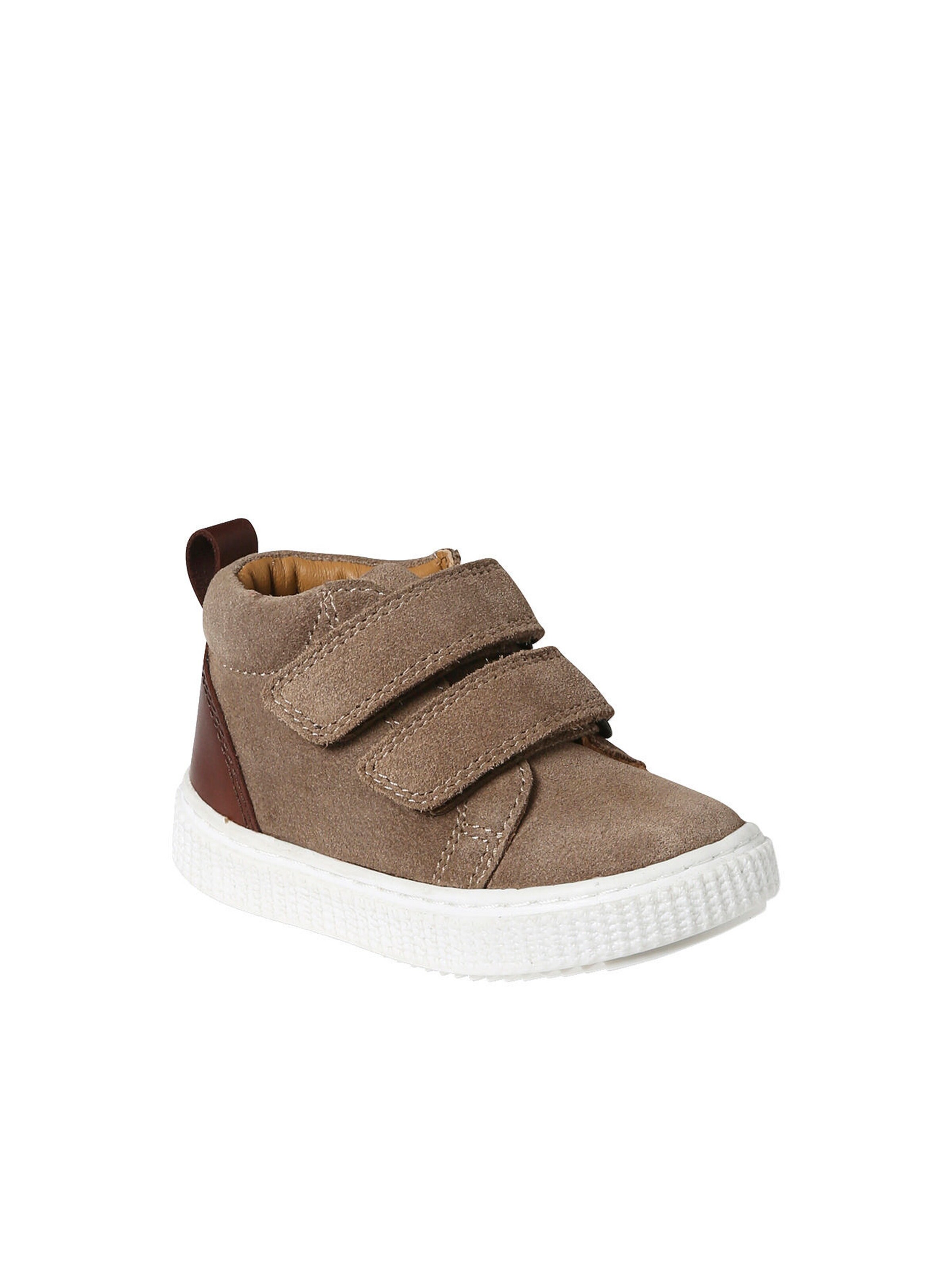 Vertbaudet Jungen Baby Boots, Klettverschluss graubeige