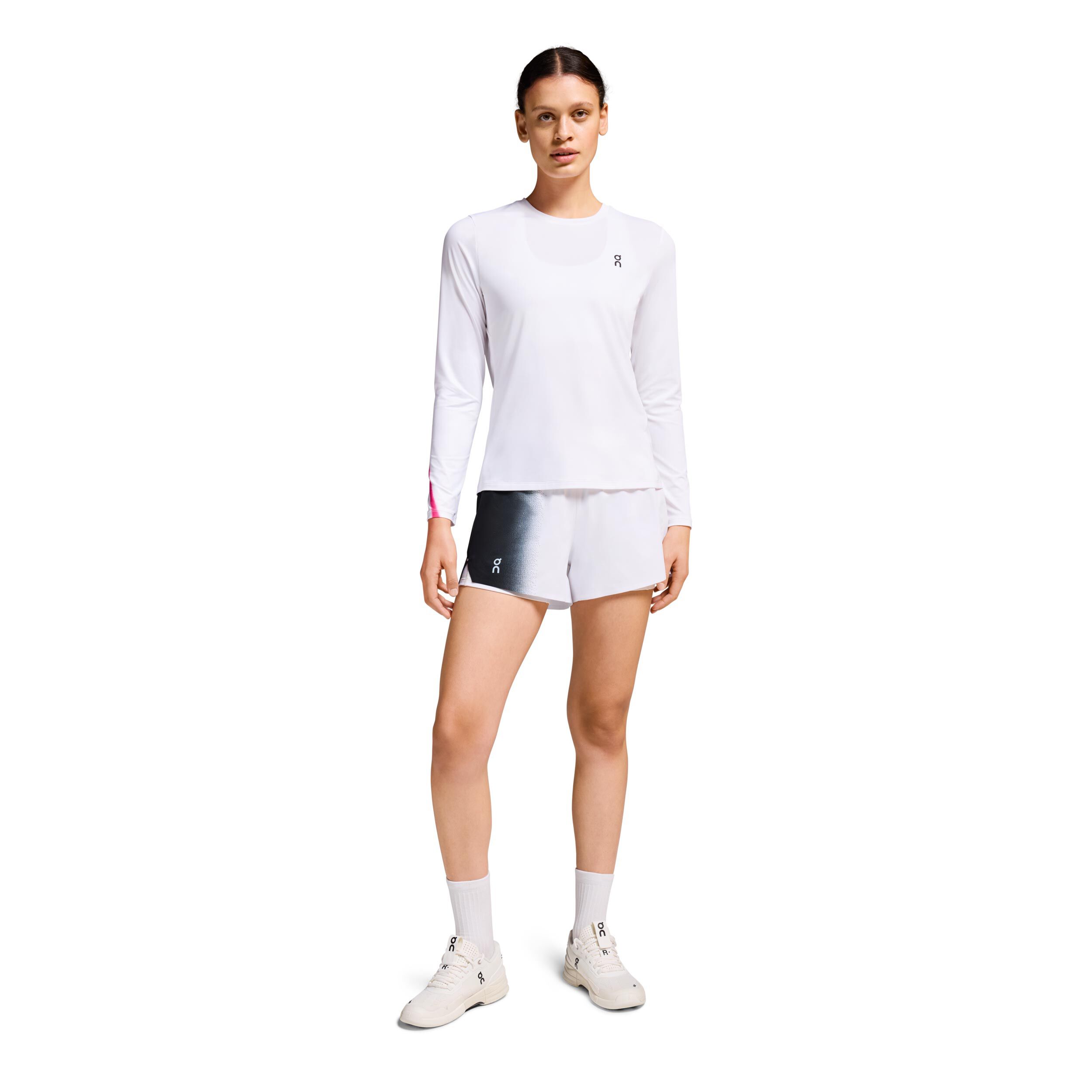 On Court Haut Manches Longues Femmes - Blanc