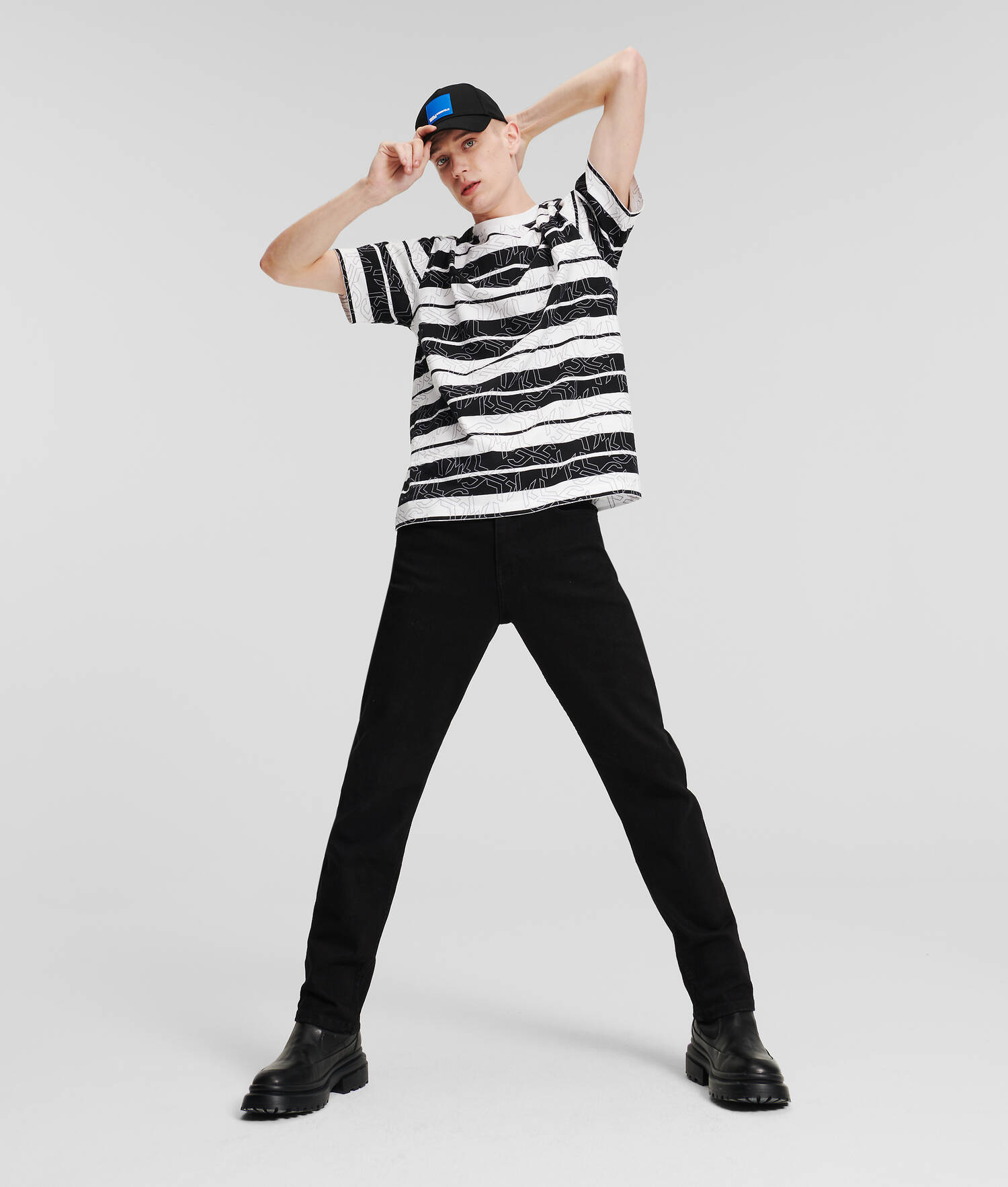 T-SHIRT RAYÉ KLJ MONOGRAM
