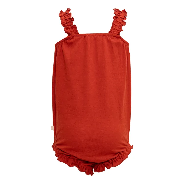 Minimalisma Barboteuse en Soie Happy | Rouge
