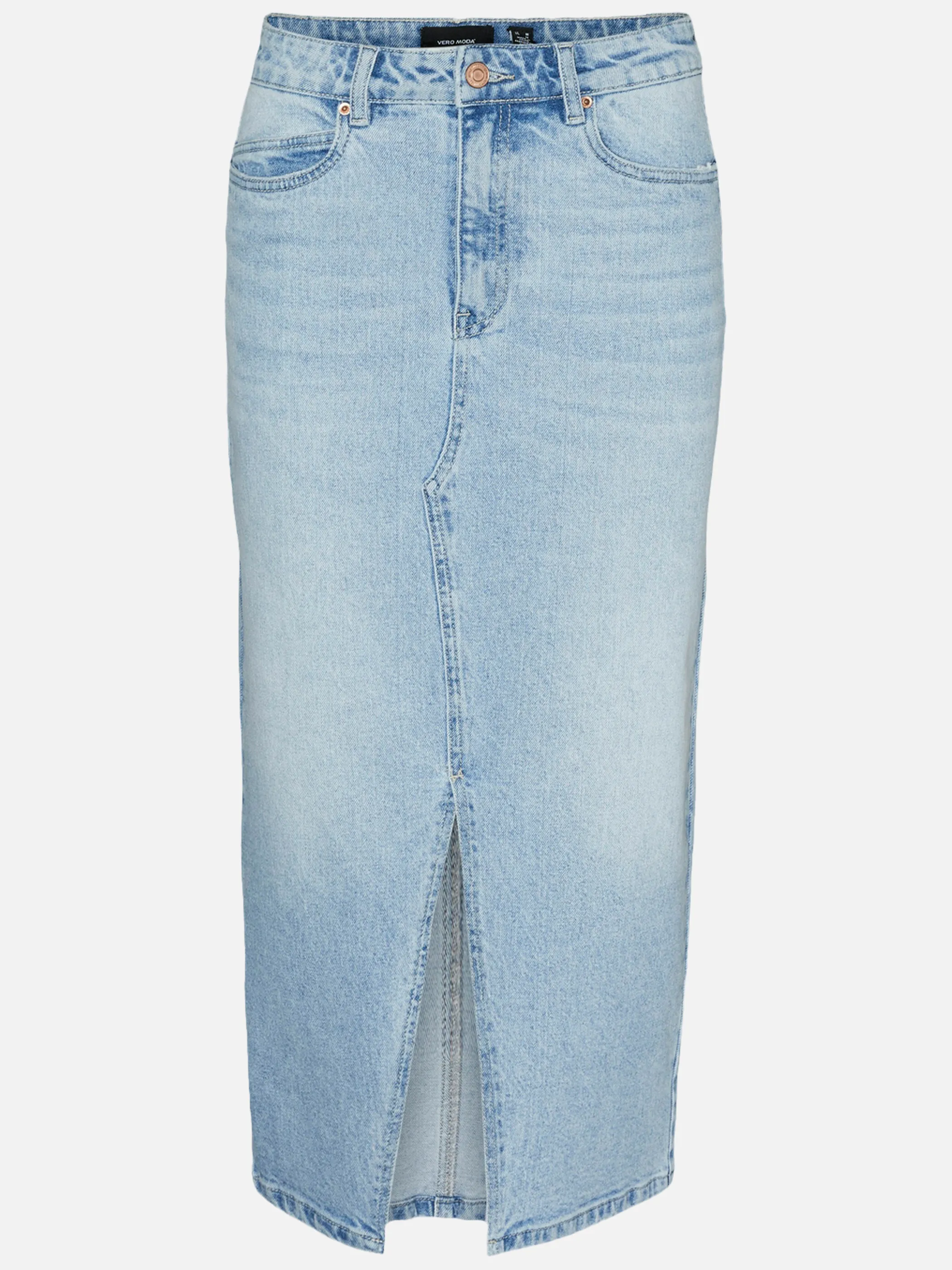 Vero Moda VMVERI HR CALF DENIM Jeansrock