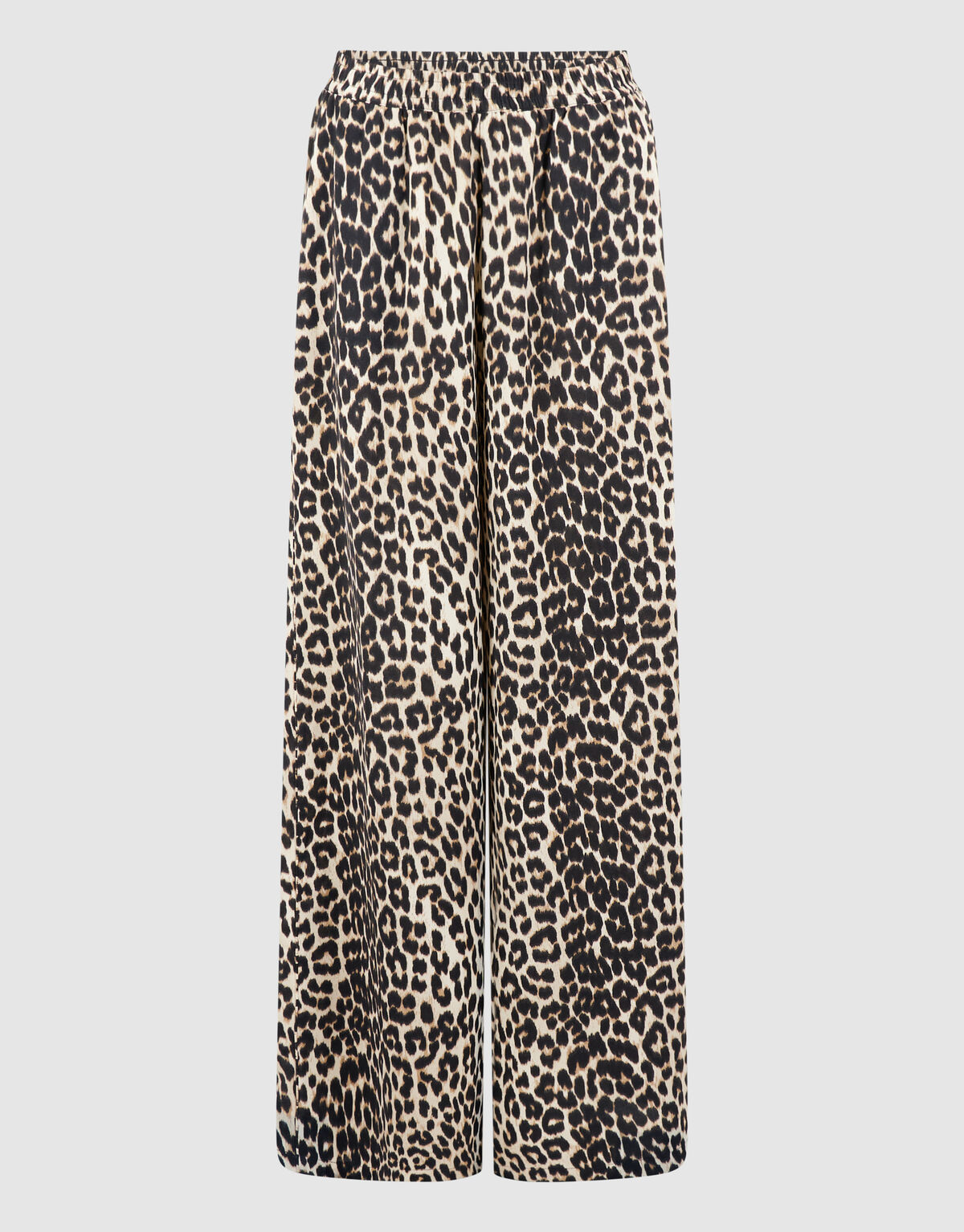 Leopard Twist Wide Leg Fit Broek Bruin
