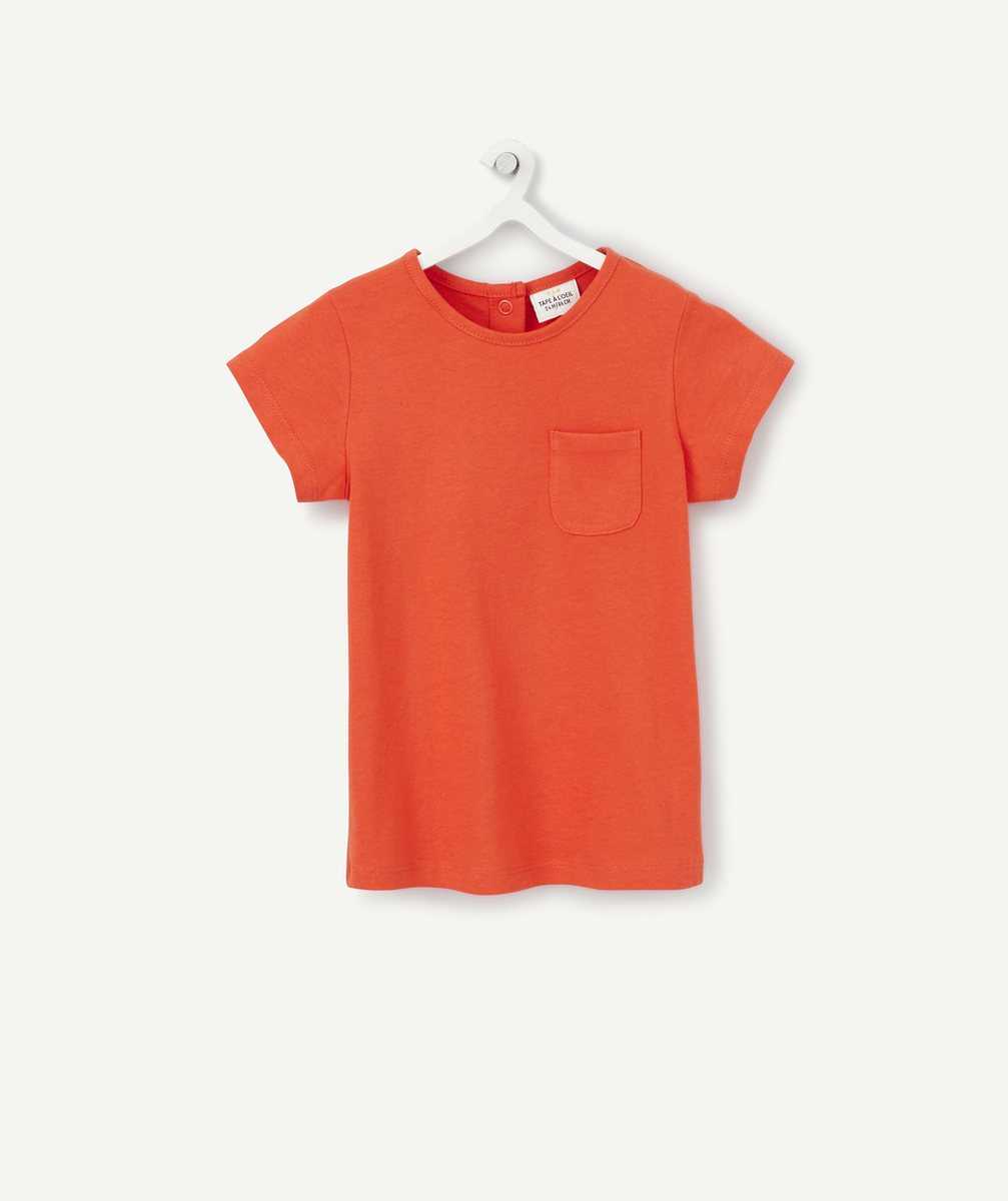 T-SHIRT BÉBÉ FILLE EN COTON BIO ROuGE