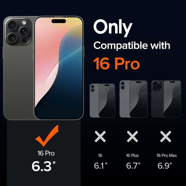 2-Pakning iPhone 16 Pro Personvern / Personvern Skjermbeskytter