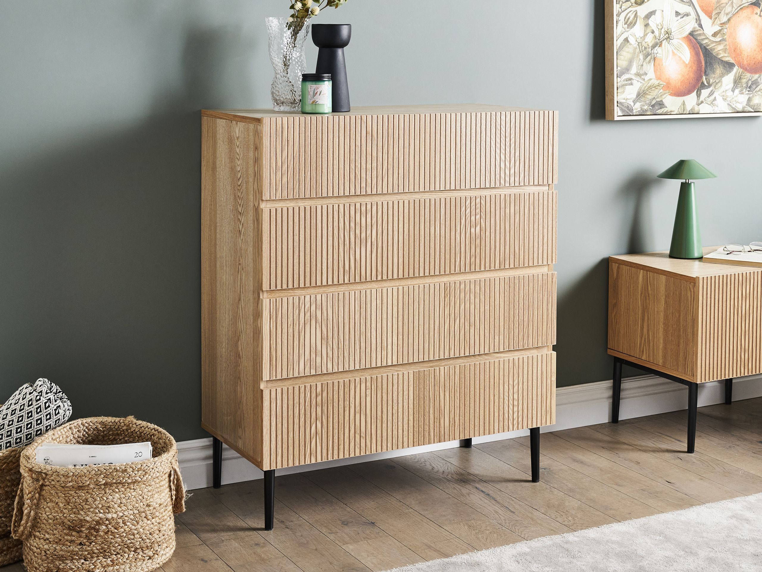 Beliani - BLYTHE- Ladekast 4 lades - Bruin - MDF