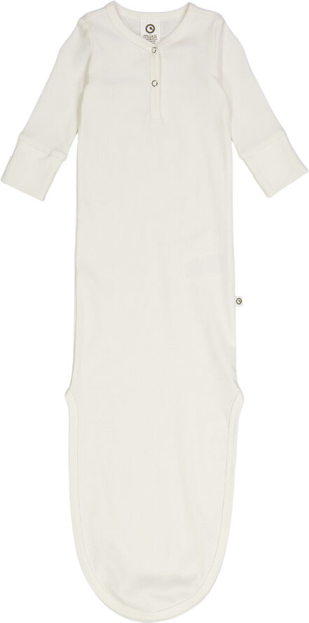 Müsli by Green Cotton Rib l/s knot gown Balsam cream