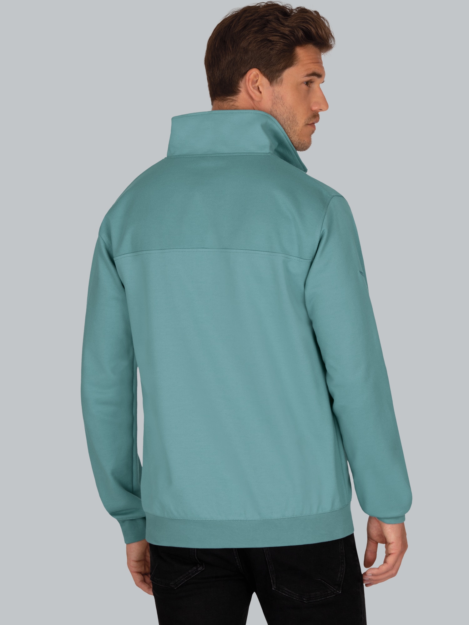 Sweatshirt mit Reißverschluss Seegras