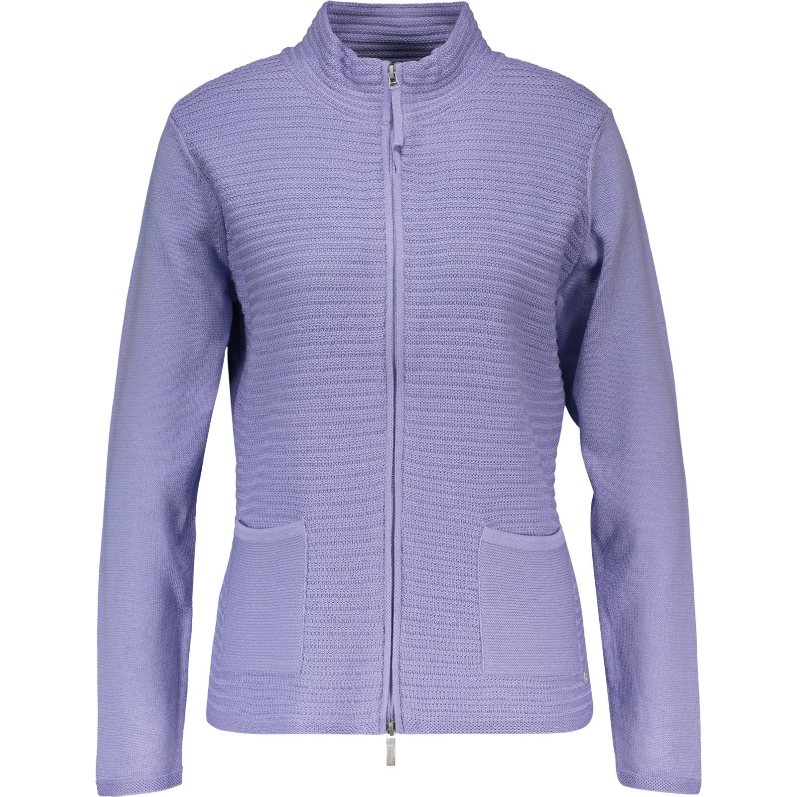 Olsen Damen-Ripp-Strickjacke uni