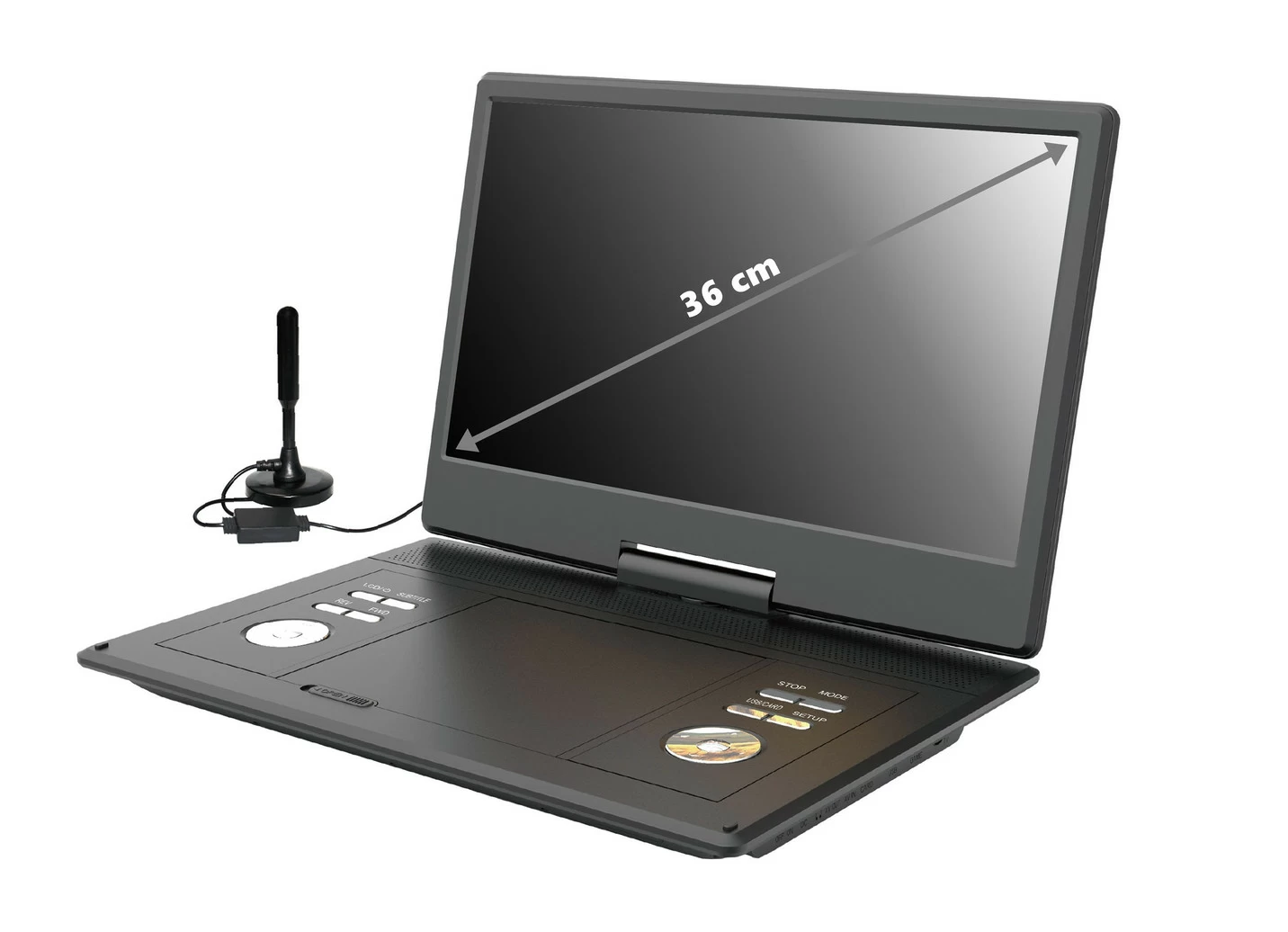 Reflexion DVD 1424 portabler DVD-Spieler mit TV und Spielen