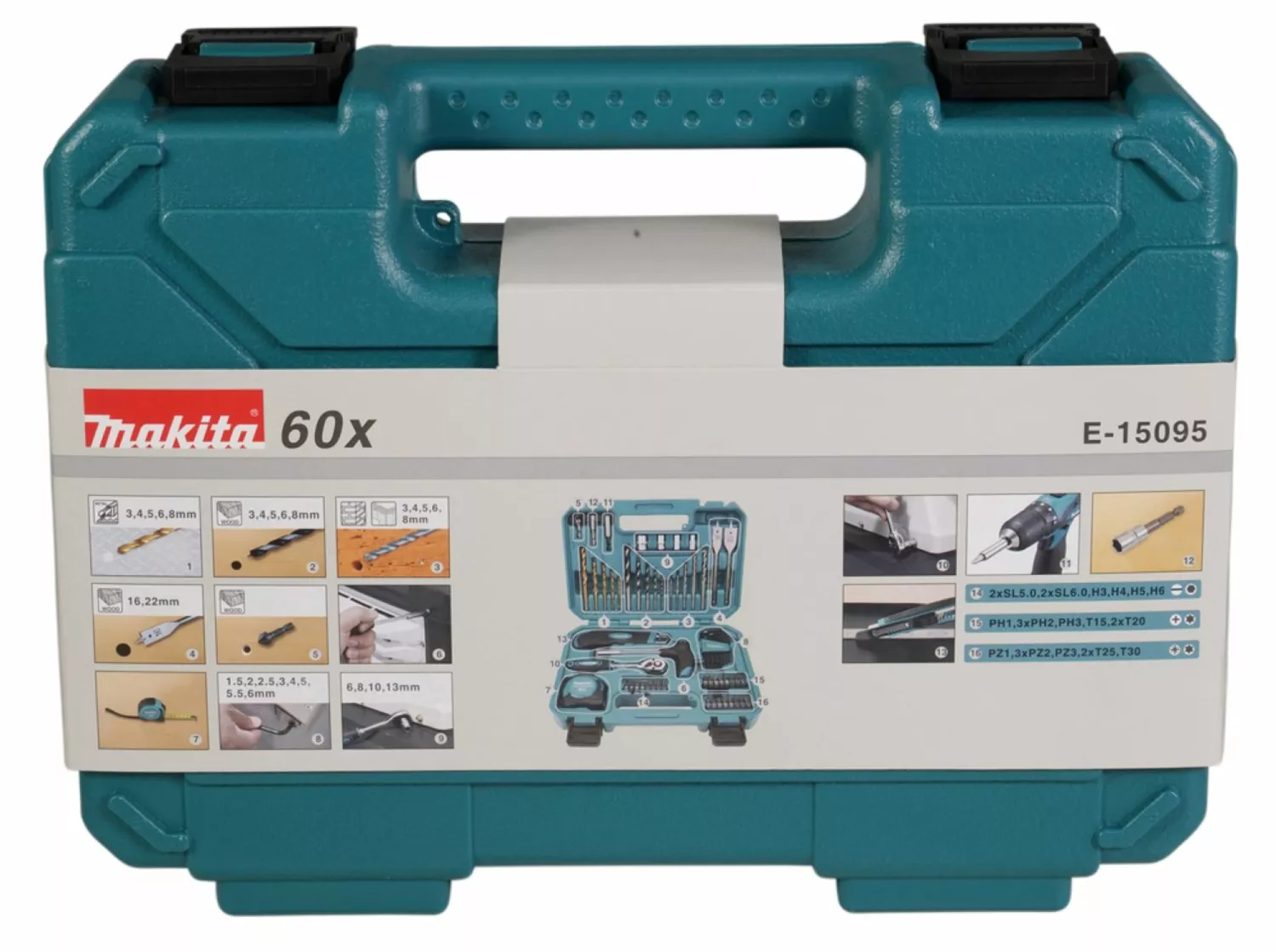 Makita E-15095 60-delige Gereedschapset in koffer