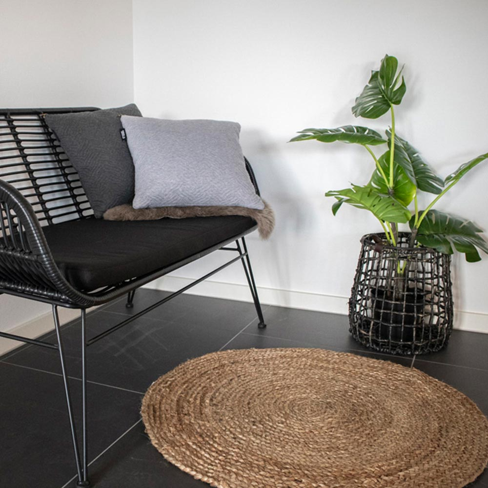 Rond vloerkleed Milou naturel Ø150 cm
