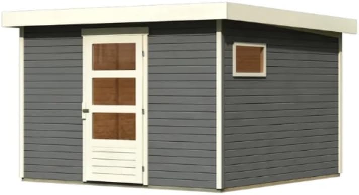 Karibu Holz Gartenhaus | Gerätehaus aus Fichtenholz | 3,31 x 3,34 x 2,16 m | | 8,75 m²