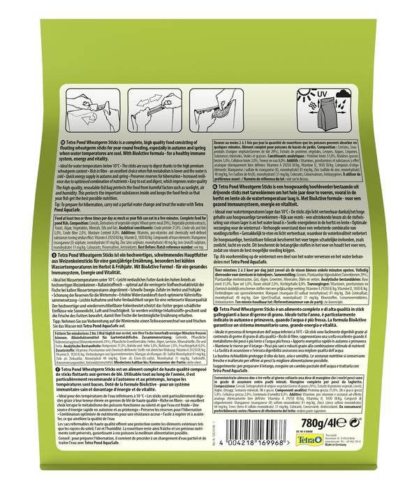 Tetra Pond Wheatgerm Sticks, Fischfutter