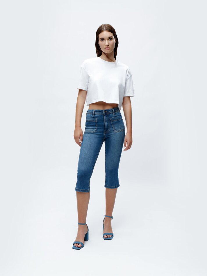 Calça Capri - Azul Escuro