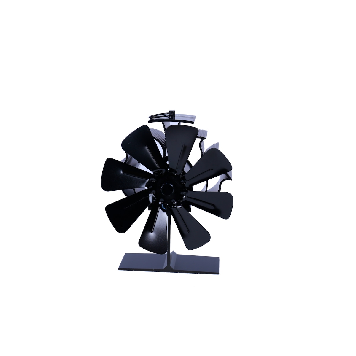 Kaminvifte for bedre varmefordeling 8 blader Sort