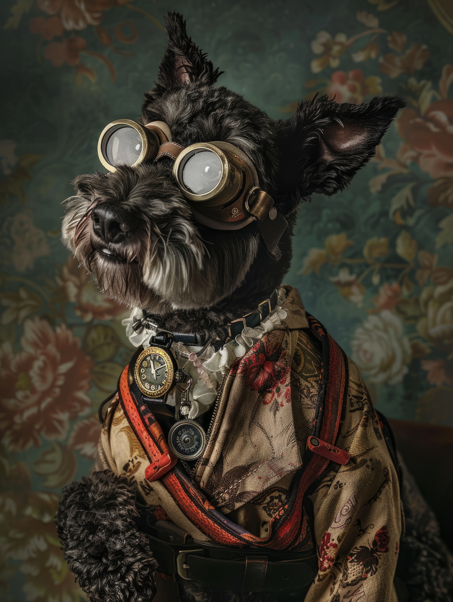 Canvas schilderij van een Kerry Blue Terrier 100x150 cm