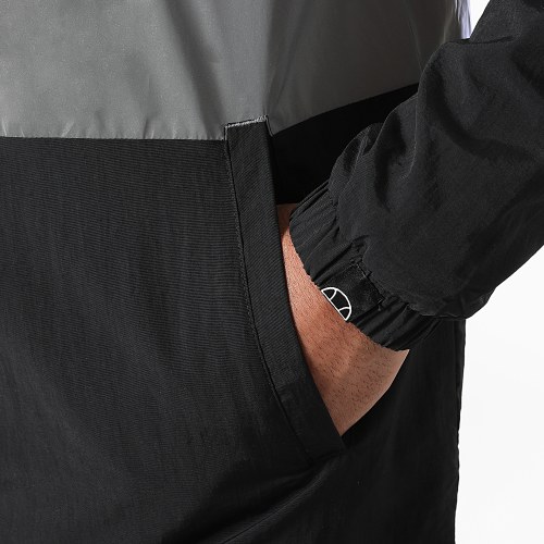 Coupe-Vent Capuche Sirian SHK12787 Noir Gris Réfléchissant
