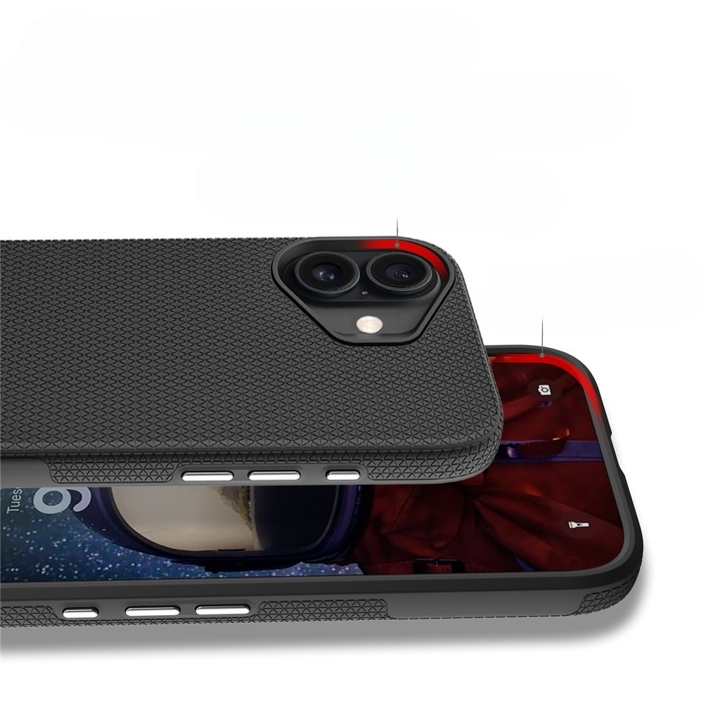 iPhone 17 MagSafe Hybrid Hardcase Schutzhülle Grip Design - Schwarz