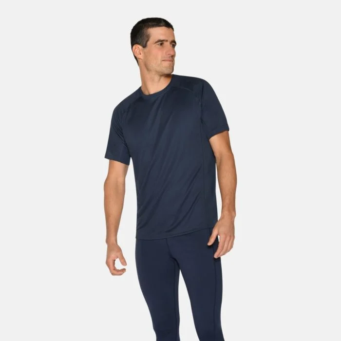 Zebdia Herre T-shirts Sports SS Tee Blå