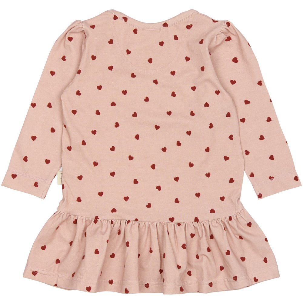 Køb Petit Piao Heart Kjole L/S Gather Printed