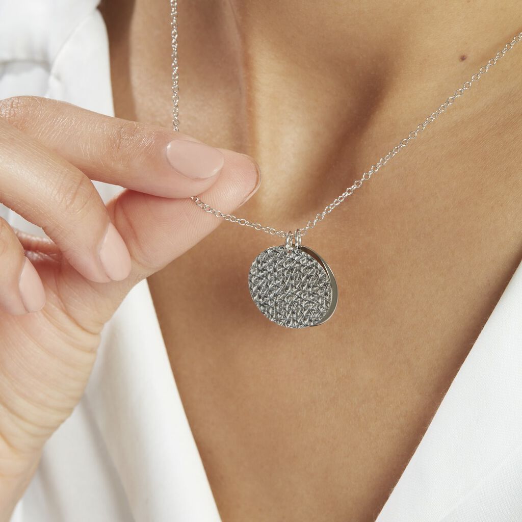 Collier Almira Argent Blanc