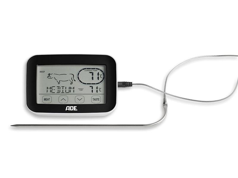 ADE Bratenthermometer  BBQ 1408 Schwarz, Weiss Funk-Bratenthermometer