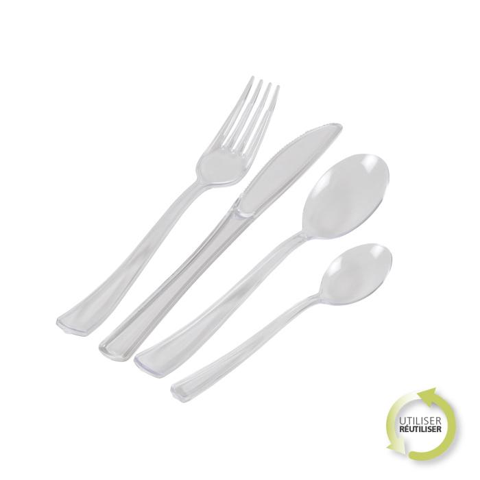 MENAGERE 24 PIECES REUTILISABLES TRANSPARENT