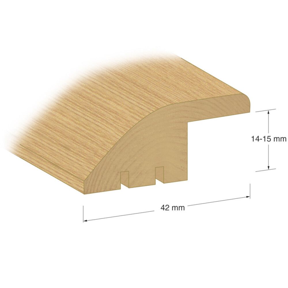 NIVÅLIST LUNDBERGS NATUR MASSIV EIK 2000X42X14-15MM