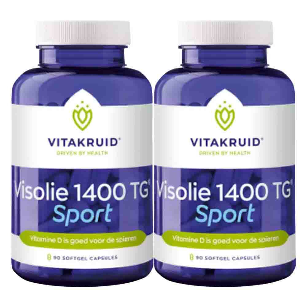 2x Vitakruid Visolie Sport 1400TG90 softgels