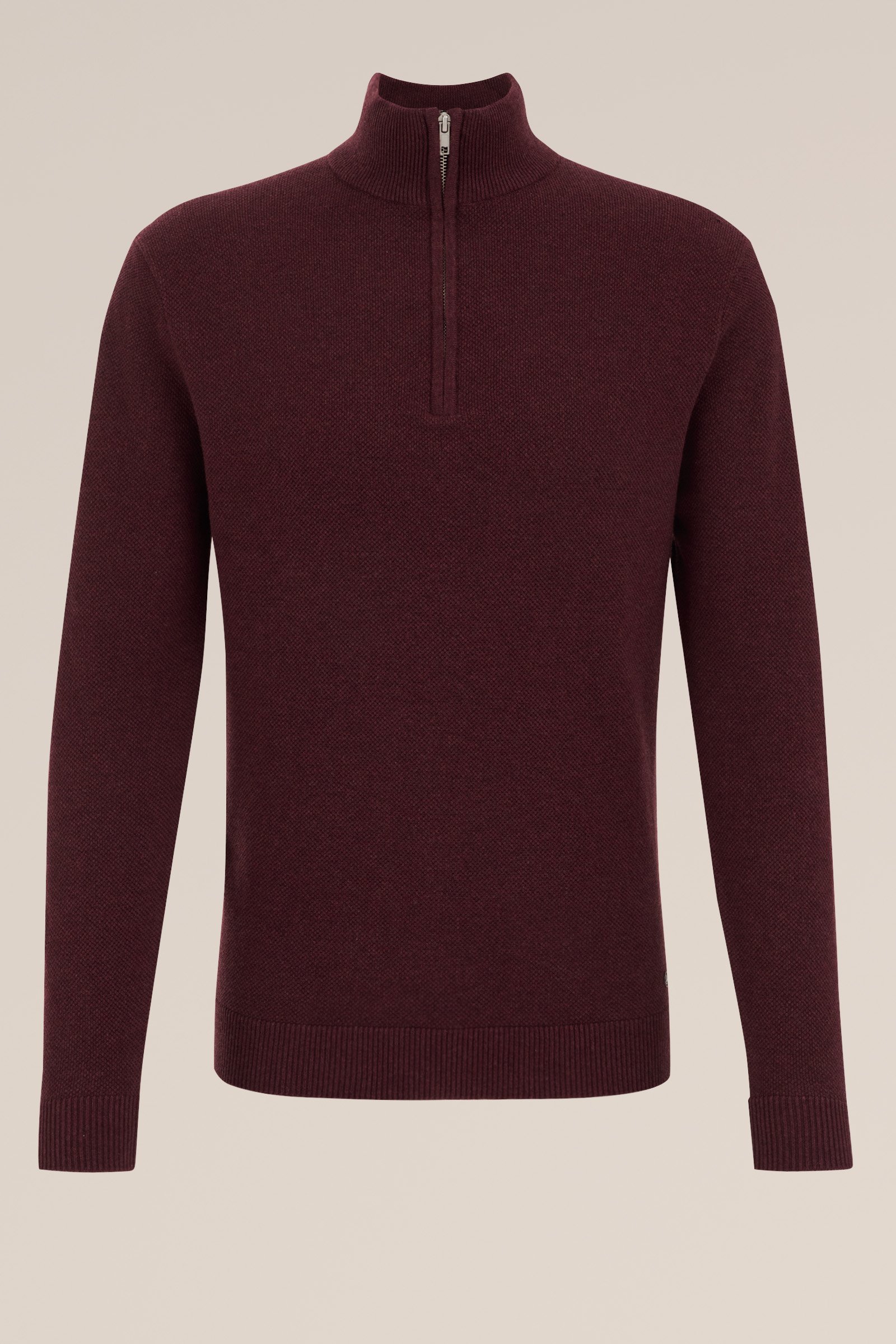 trui met rits WE Fashion Bordeauxrood