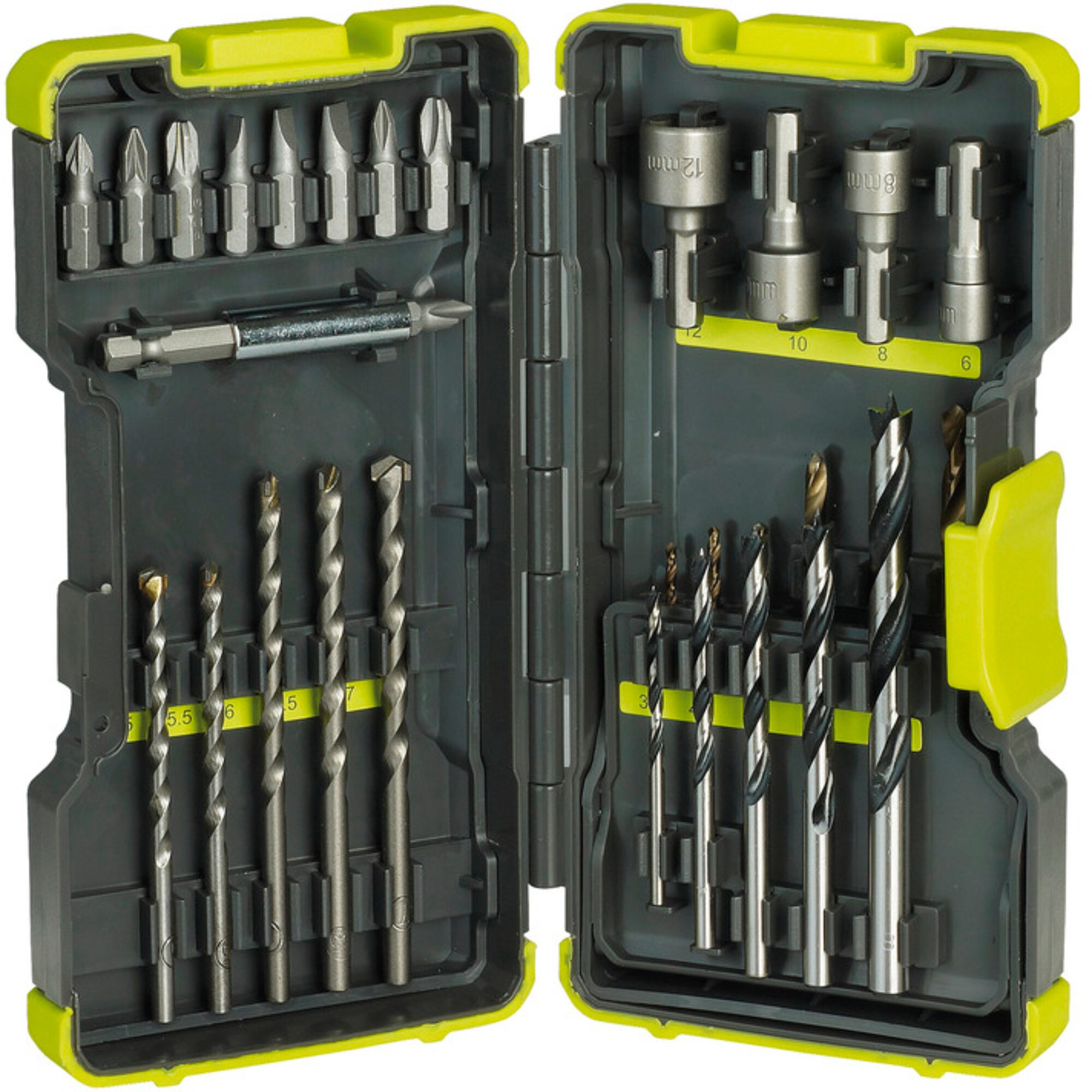 Ryobi Bohrer- & Bit-Satz Bit- und Bohrerbox RAK30MIX, 30-teilig