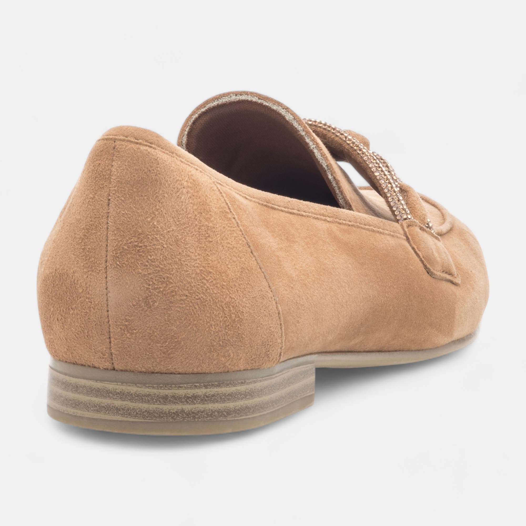 Mocassins Femme en cuir camel