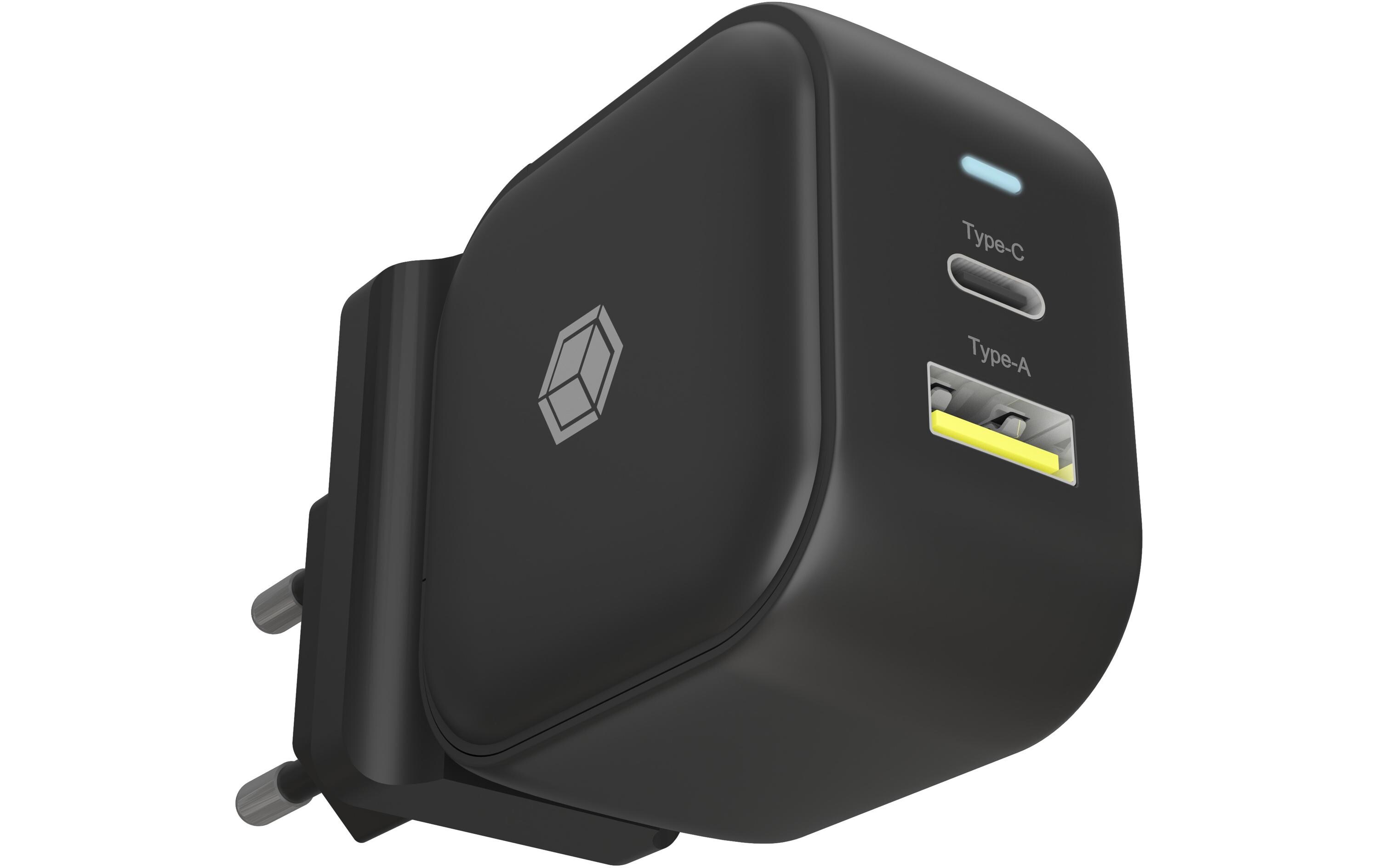 USB-Wandladegerät IB-PS106-PDLadegerät mit 2 Anschlüssen und USB Power Delivery
