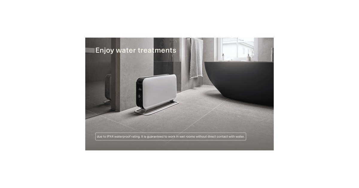 MillWiFi convectorkachel CO1500MAXWIFI3  (Wit/zwart, 1500 watt, Wifi + App Control)