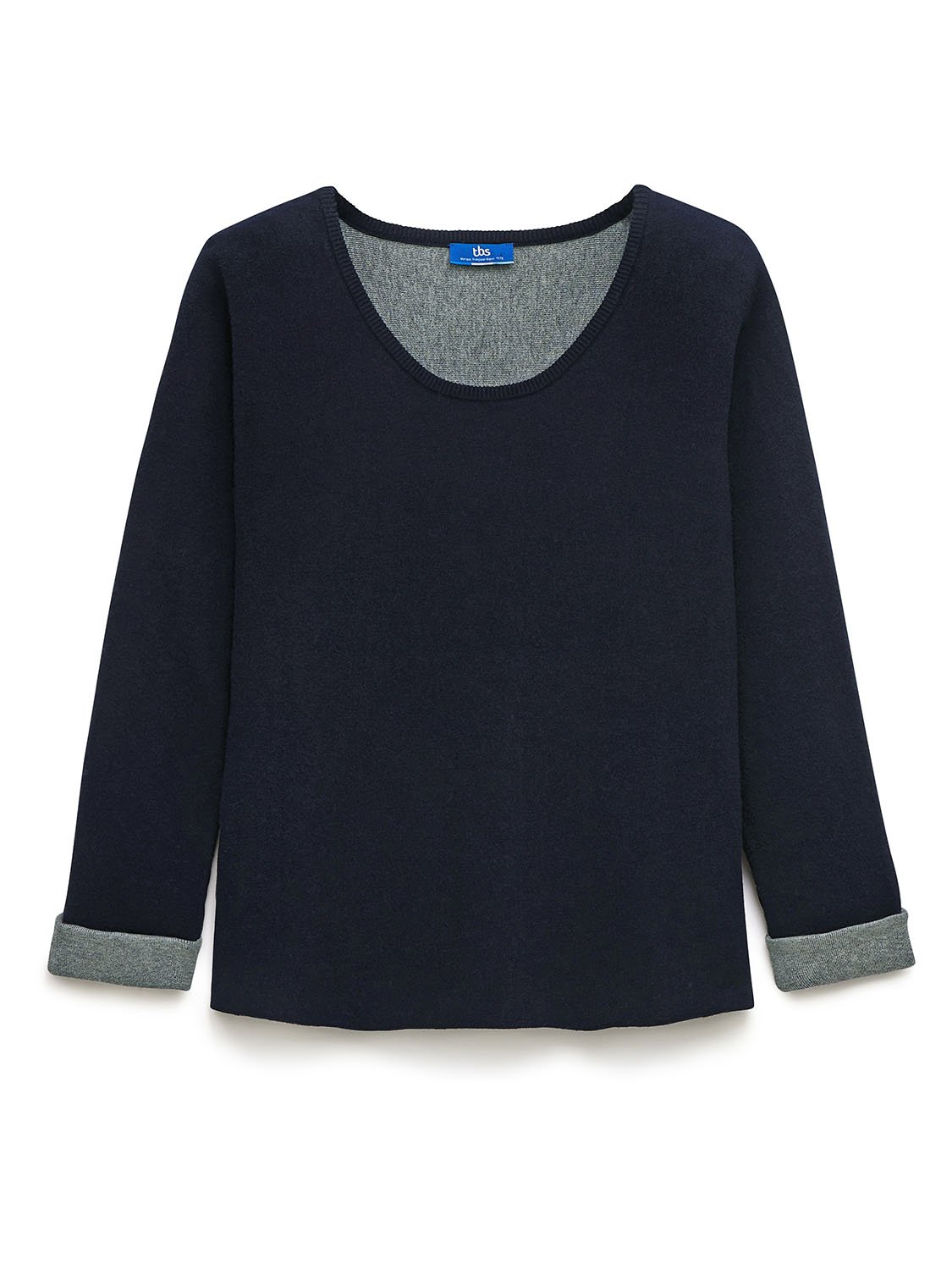Pull Femme Oversize 5% Laine Marine
