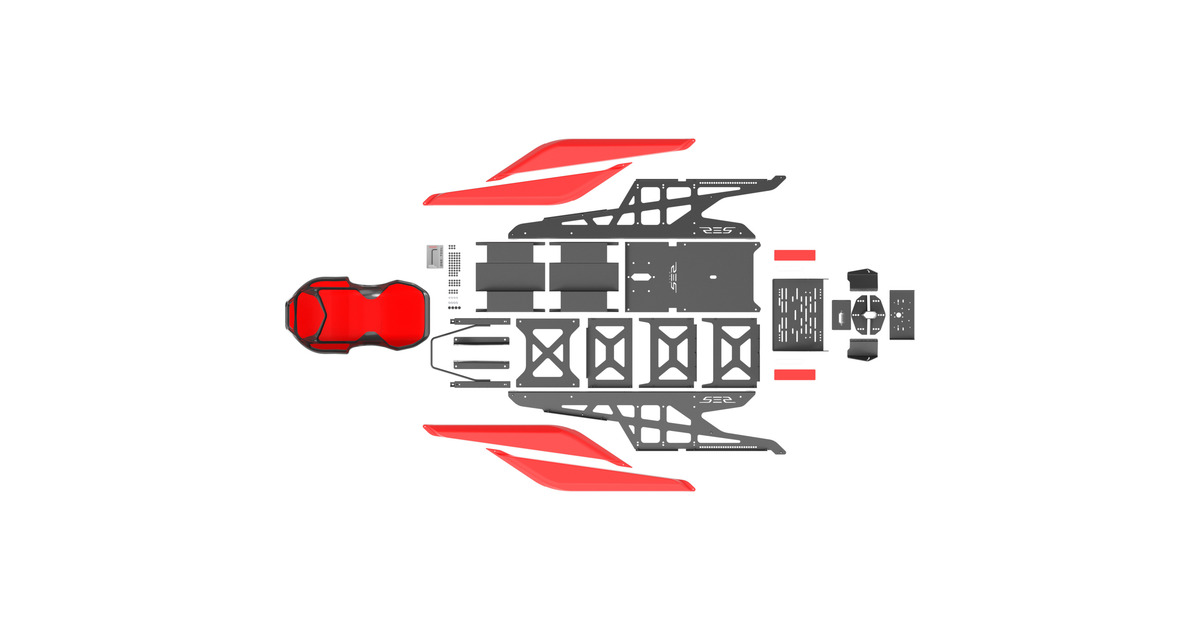 Res-TechX1 Cockpit racing simulator  (Zwart/rood)