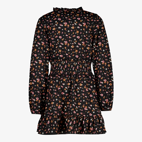 TwoDay meisjes jurk met bloemenprint zwart