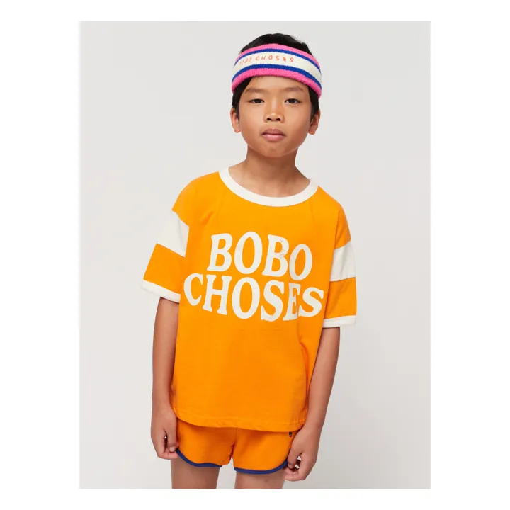 Bobo Choses T-Shirt Coton Bio Bicolore | Orange