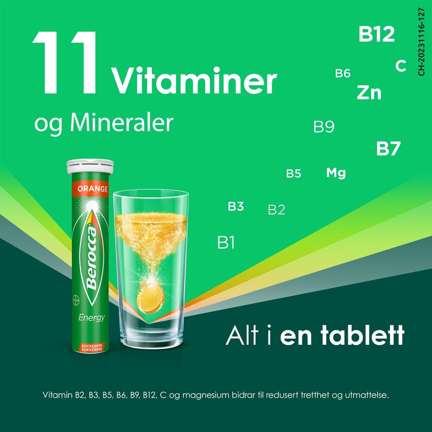 Berocca Energy appelsin 2x15 brusetabletter