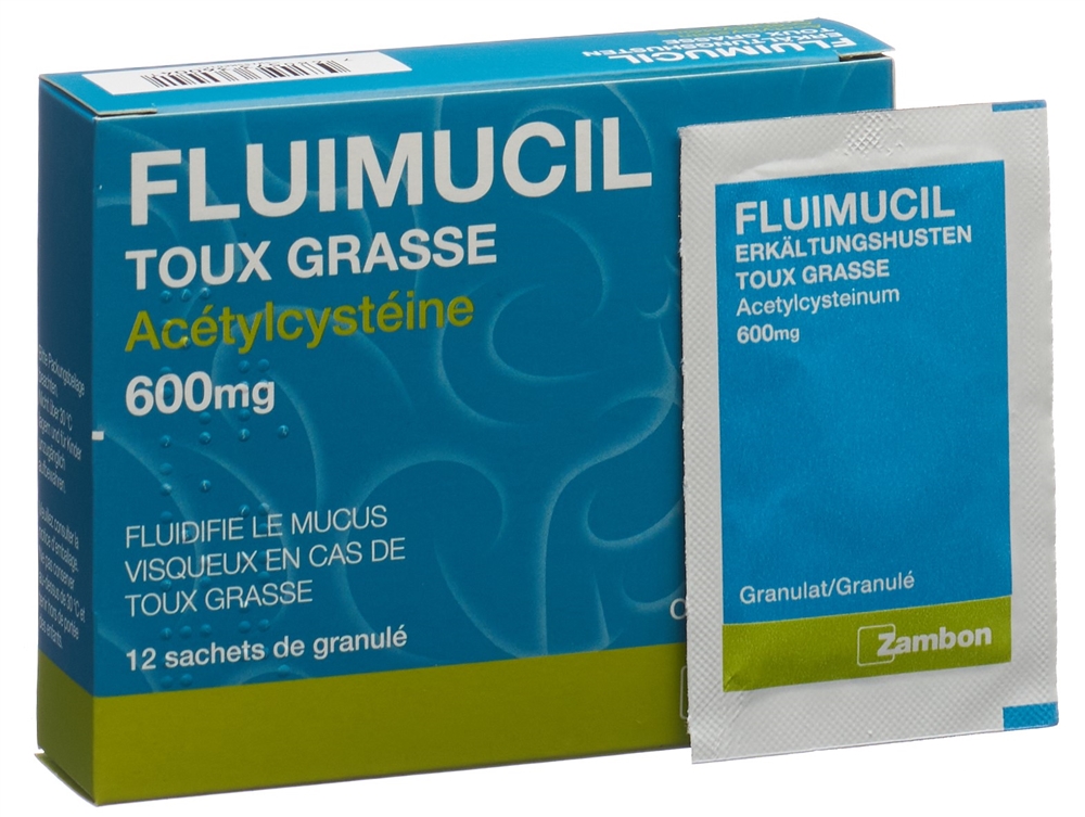 FLUIMUCIL Erkältungshusten Gran 600 mg Btl 12 Stk