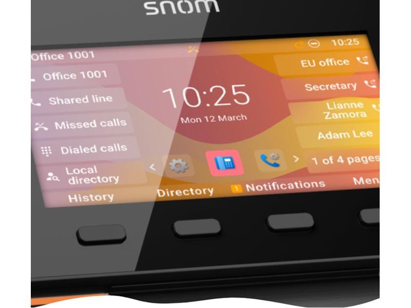 snom Tischtelefon D865 Schwarz Der neue Standard in der Welt der modernen IP-Telefonie