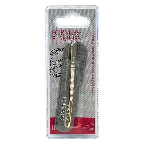 Pinça de caranguejo longa Shapes & Flames com pontas douradas