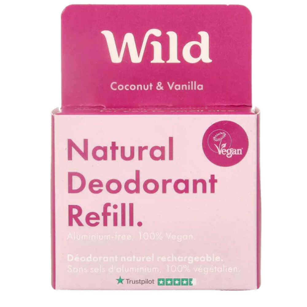 Wild Deodorant Navulverpakking Natural Coconut & Vanilla40 gr