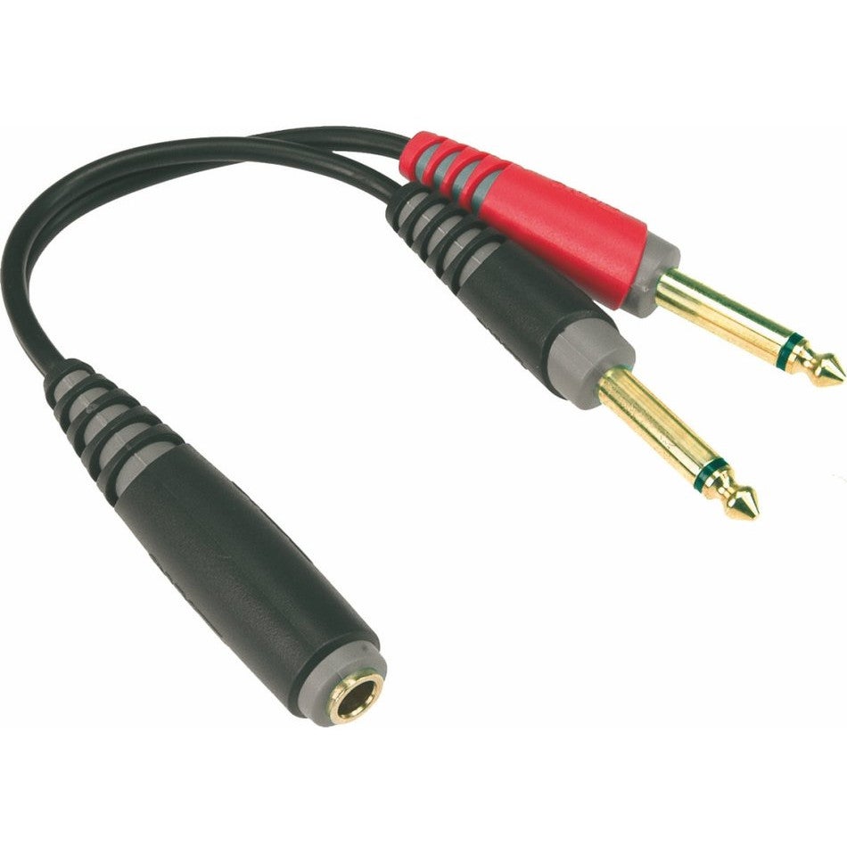 Klotz AYS-5 Y-adapter 6.35mm stereo - 2x 6.35mm mono 0.2m
